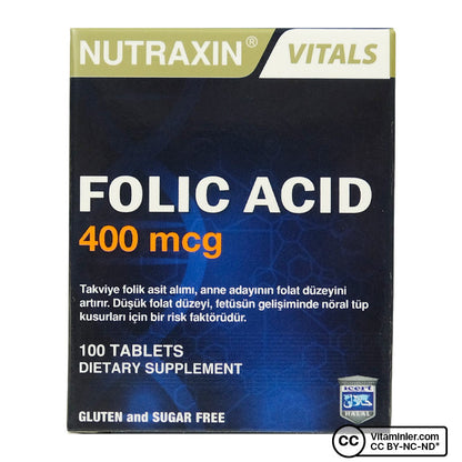 Nutraxin Folic Acid 100 Tablets