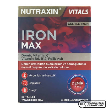 Nutraxin Iron Max 30 Tablets