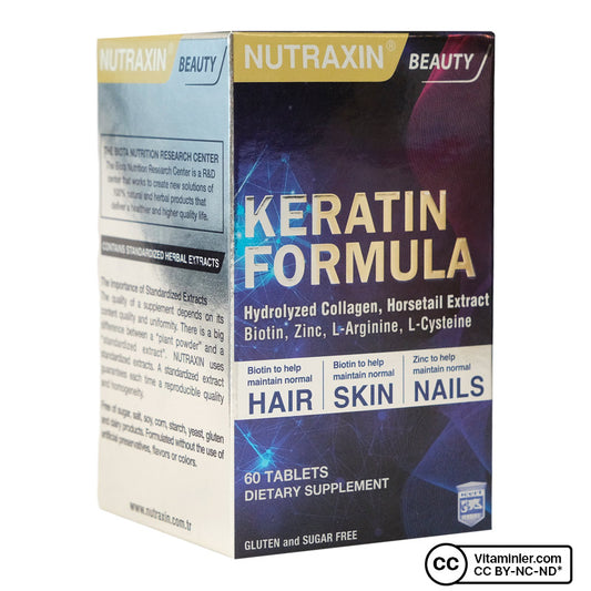 Nutraxin Keratin Formula 60 Tablets