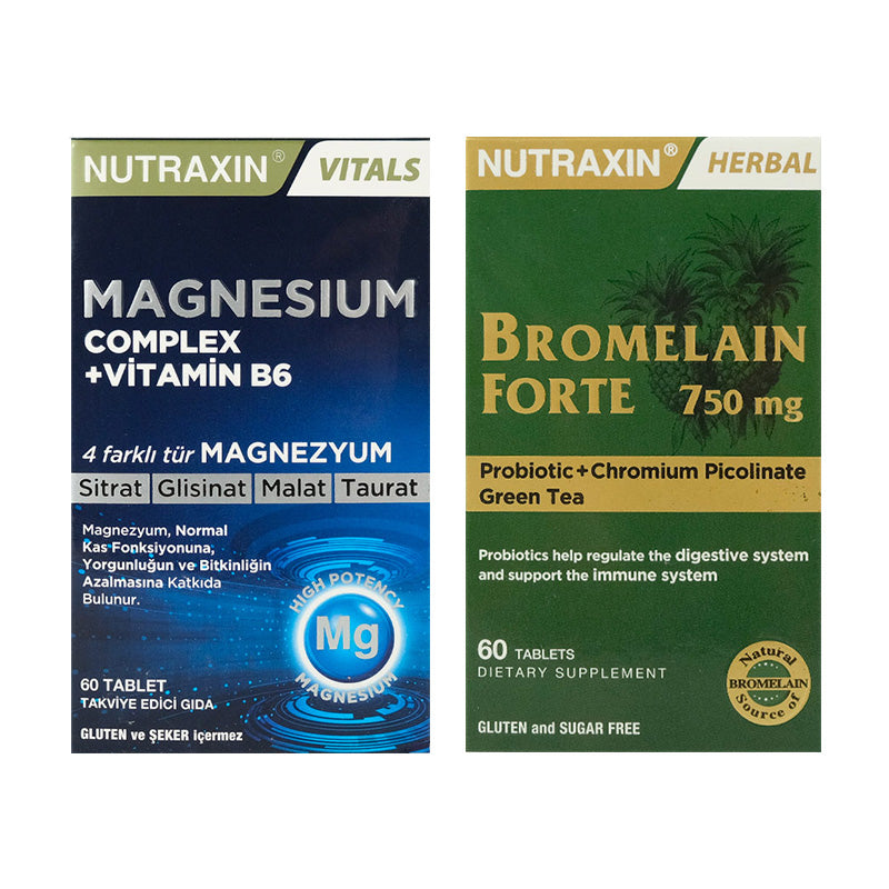 Nutraxin Magnesium Complex + Bromelain Forte Set