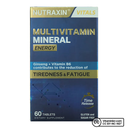 Nutraxin Multivitamin Mineral Energy 60 Tablets