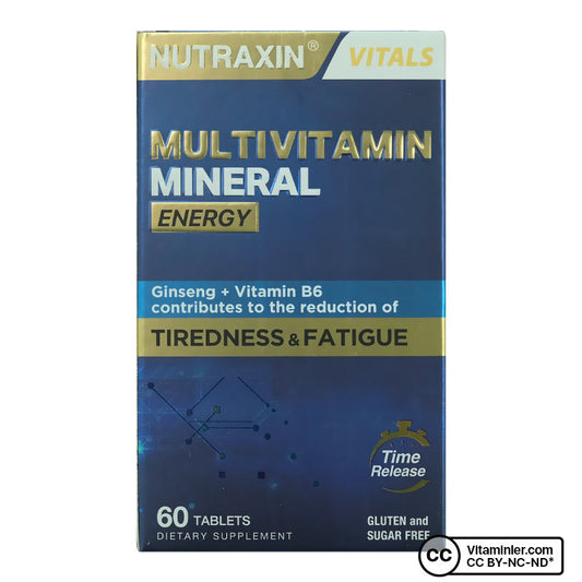 Nutraxin Multivitamin Mineral Energy 60 Tablets