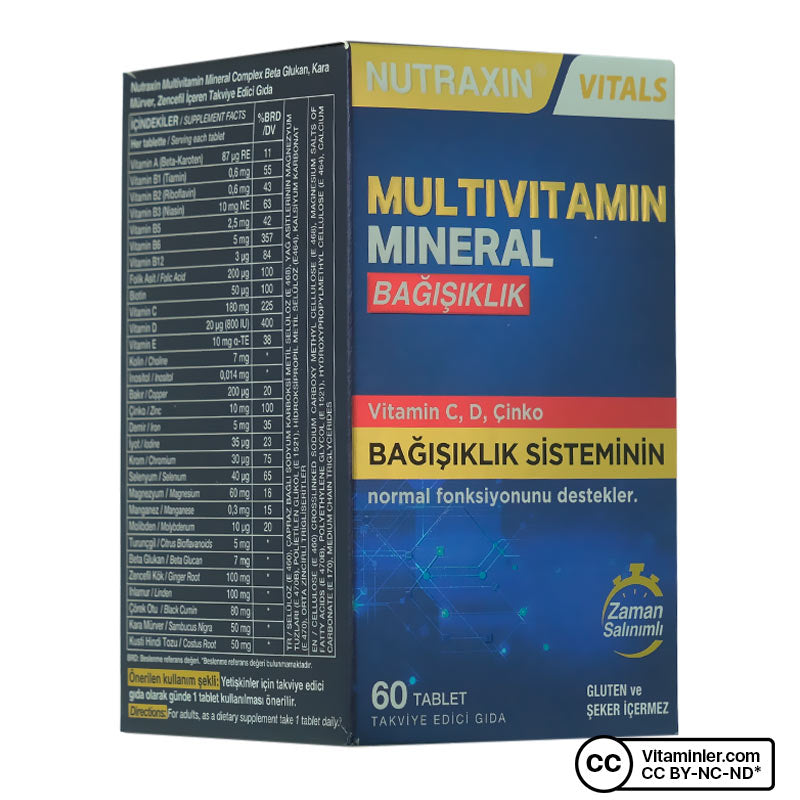 Nutraxin Multivitamin Mineral Immune 60 Tablets
