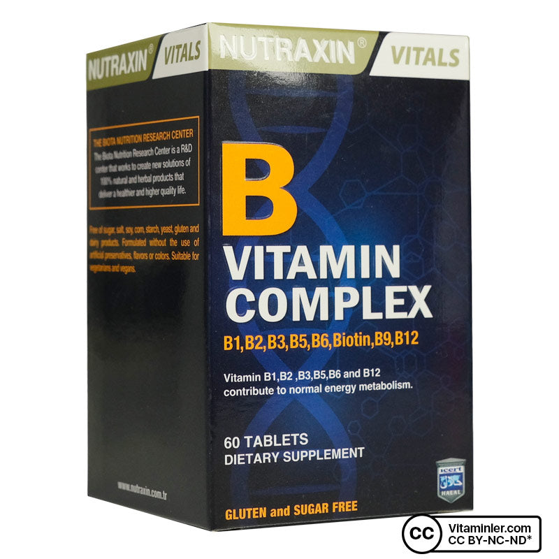 Nutraxin Vitamin B Complex 60 Tablets