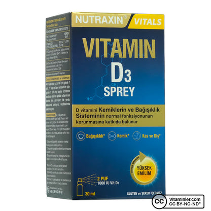 Nutraxin Vitamin D3 1000 IU 30 mL Spray