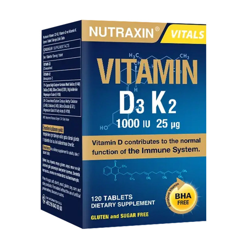 Nutraxin Vitamin D3 K2 120 Tablets