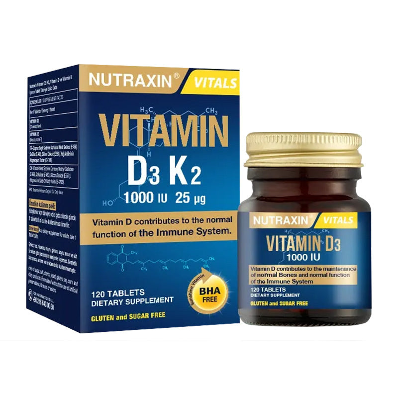 Nutraxin Vitamin D3 K2 120 Tablets