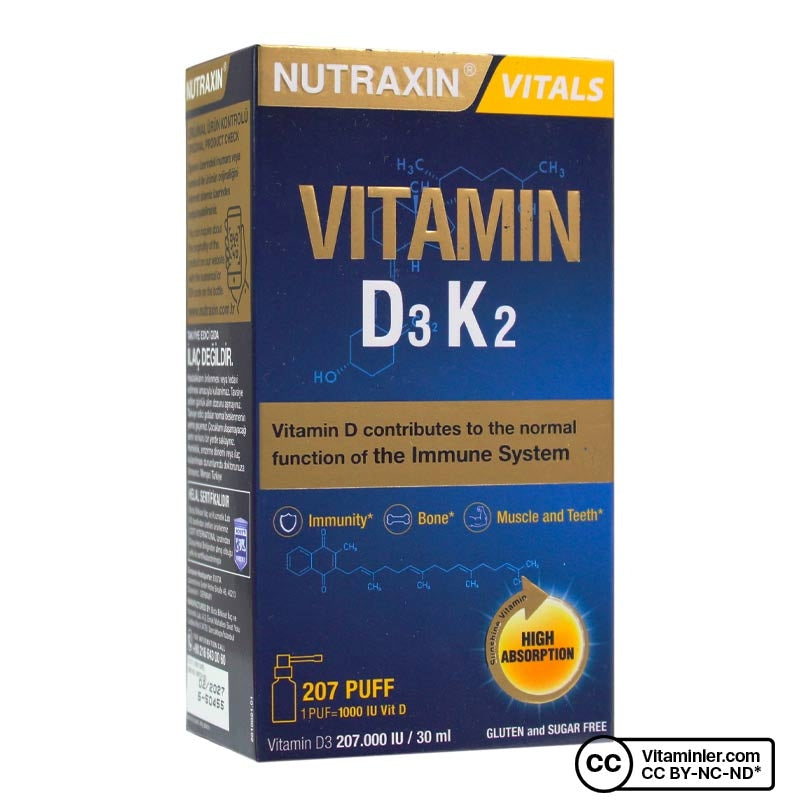 Nutraxin Vitamin D3 K2 30 mL Spray
