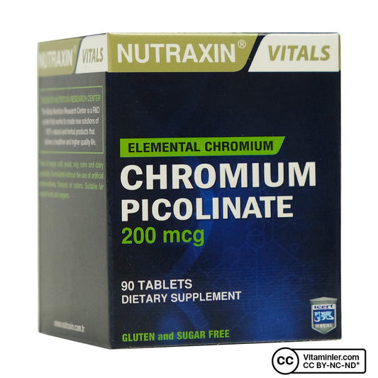 Nutraxin Chromium Picolinate 200 mcg 90 Capsules