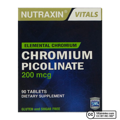 Nutraxin Chromium Picolinate 200 mcg 90 Capsules