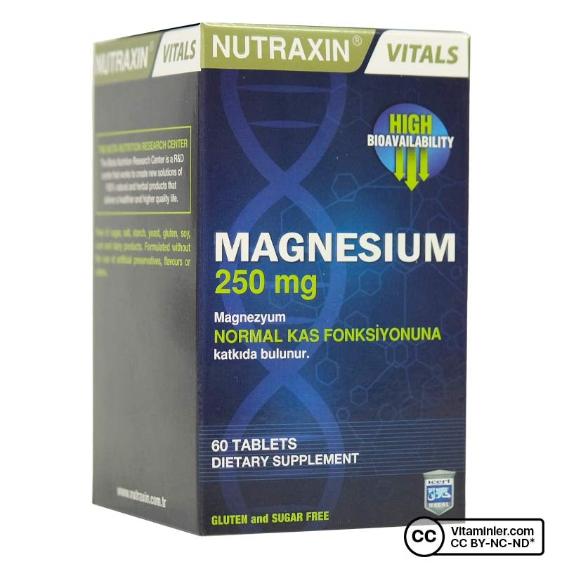 Nutraxin Magnesium 250 mg 60 Tablets