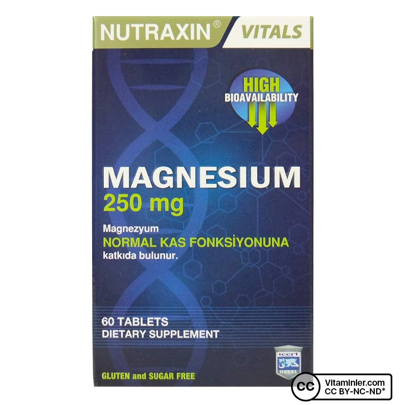 Nutraxin Magnesium 250 mg 60 Tablets