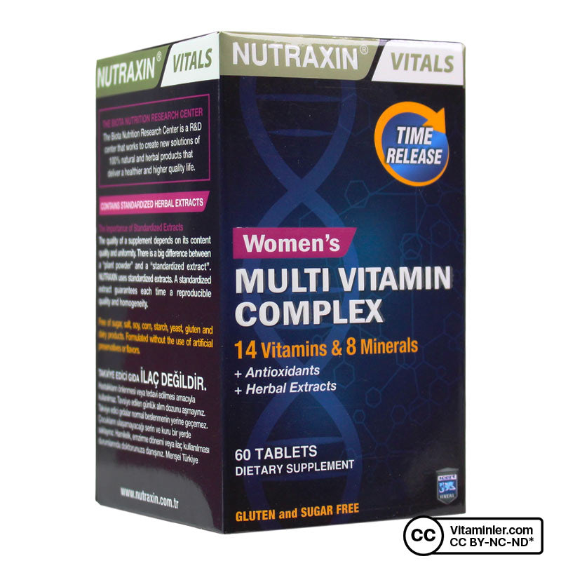 Nutraxin Women's Multivitamin Complex 60 Tablets