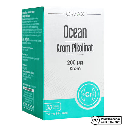 Ocean Chromium Picolinate 200 mcg 90 Capsules