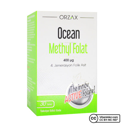 Ocean Methyl Folate 400 mcg 30 Tablets