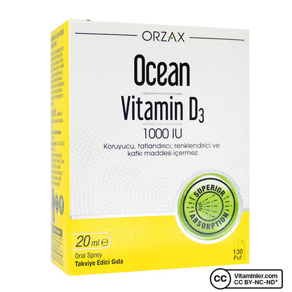 Ocean Vitamin D3 1000 IU - 20 mL Drops
