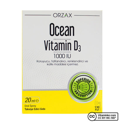 Ocean Vitamin D3 1000 IU - 20 mL Drops