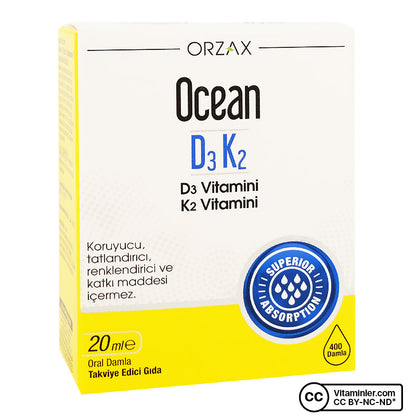 Ocean Vitamin D3 K2 Drops 20 mL