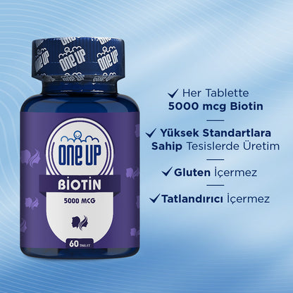 One Up Biotin 5000 mcg 60 Tablets