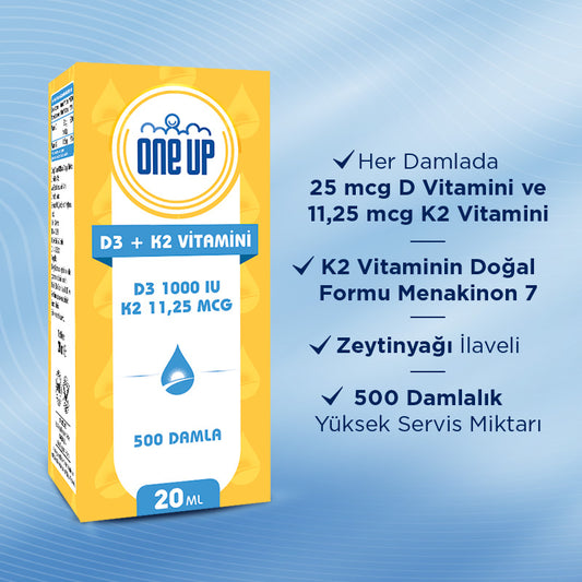 One Up Vitamin D3 + K2 20 mL Drops