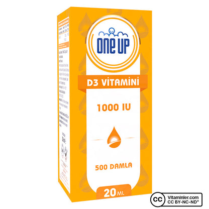 One Up Vitamin D3 1000 IU 20 mL Drops