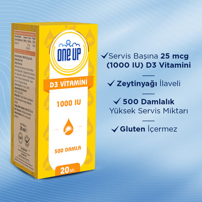 One Up Vitamin D3 1000 IU 20 mL Drops