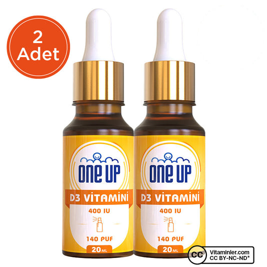 One Up Vitamin D3 400 IU 20 mL Spray & Drops (2 Pack)