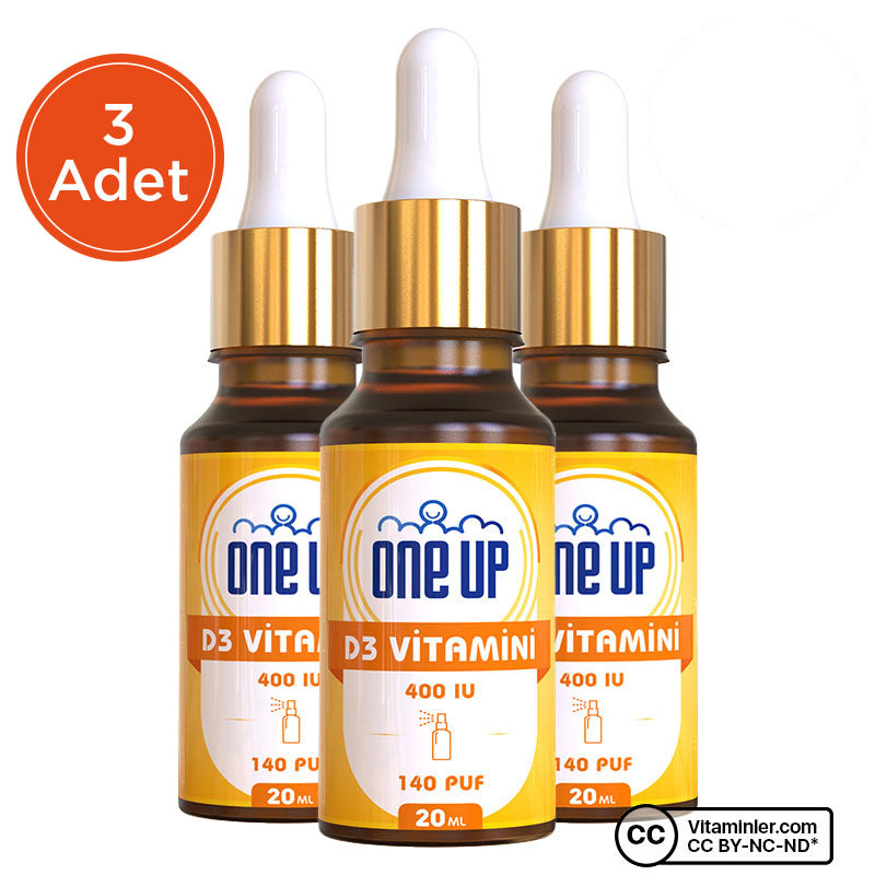 One Up Vitamin D3 400 IU 20 mL Spray & Drops (3 Pack)