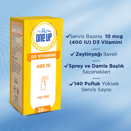 One Up Vitamin D3 400 IU 20 mL Spray & Drops