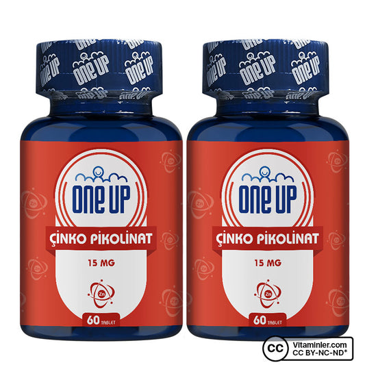 One Up Zinc Picolinate 15 mg 60 Tablets 2 Pack
