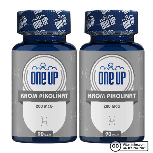 One Up Chromium Picolinate 200 mcg 90 Tablets 2 Pack