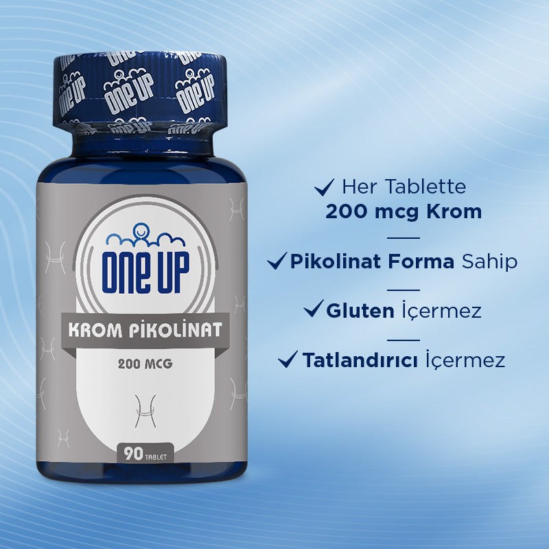 One Up Chromium Picolinate 200 mcg 90 Tablets
