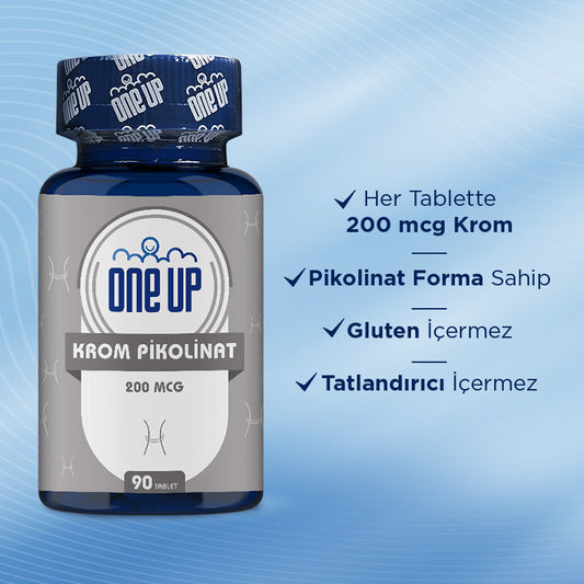 One Up Chromium Picolinate 200 mcg 90 Tablets