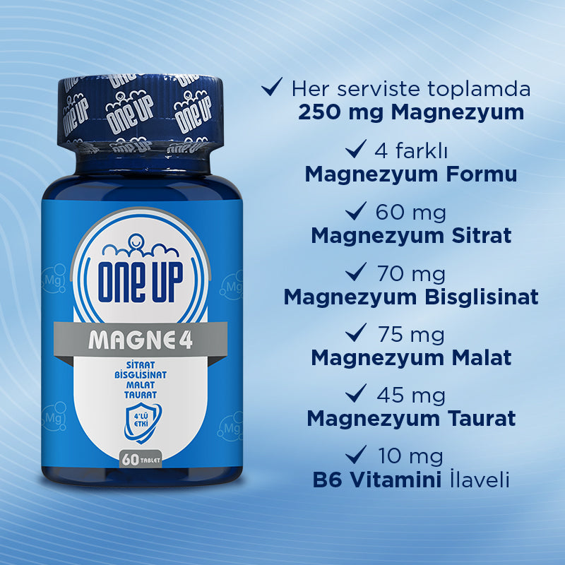 One Up Magne4 4-in-1 Effect Magnesium Complex 60 Tablets