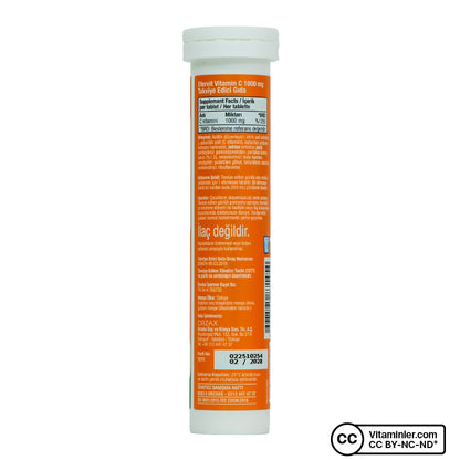 Orzax Efervit Vitamin C 1000 mg - 20 Effervescent Tablets