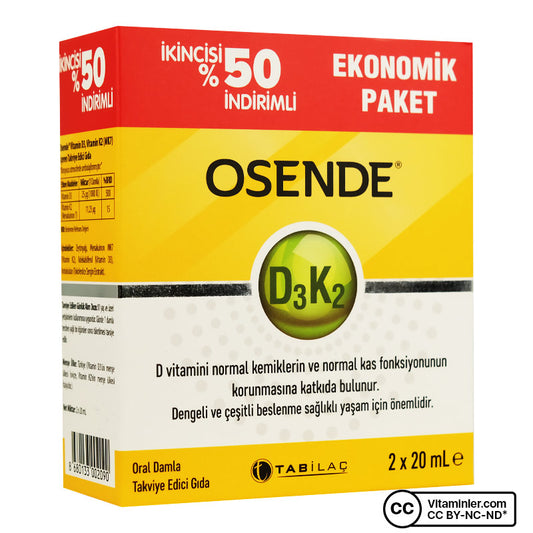 Osende Vitamin D3 + K2 20 mL Drops (2 Pack)