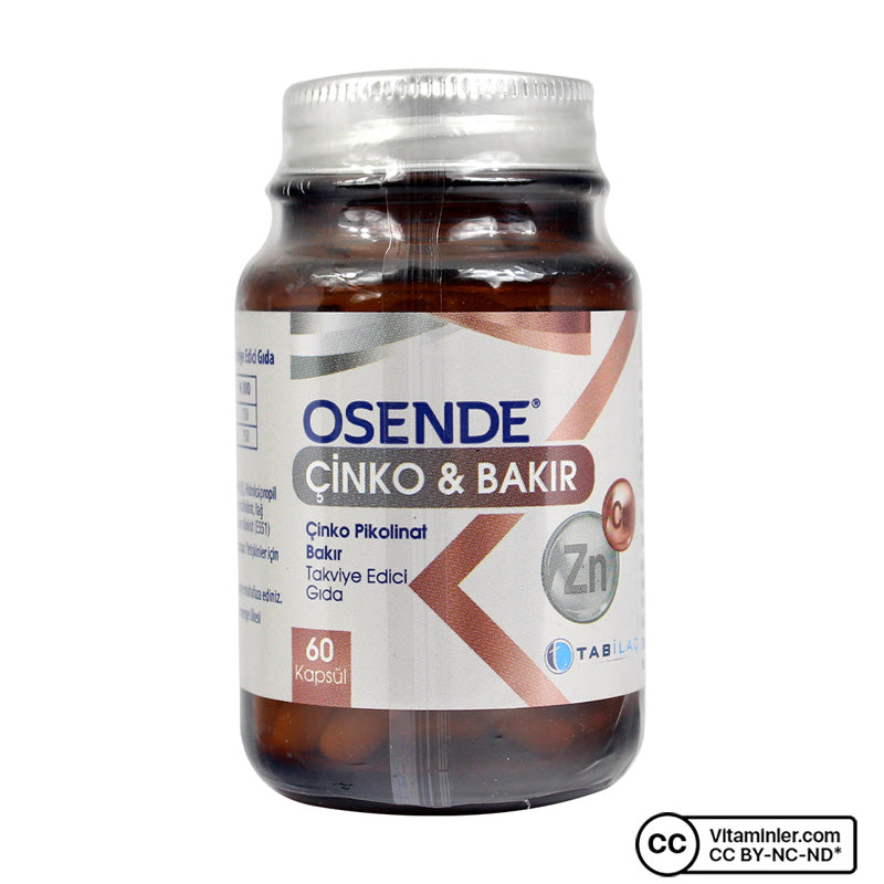 Osende Zinc Copper 60 Capsules