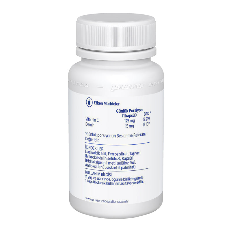 Pure Encapsulations Iron-C 30 Capsules