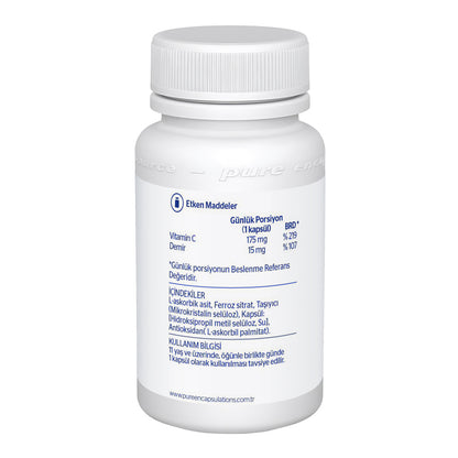 Pure Encapsulations Iron-C 30 Capsules