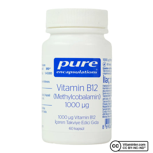 Pure Encapsulations Vitamin B12 1000 mcg 60 Capsules