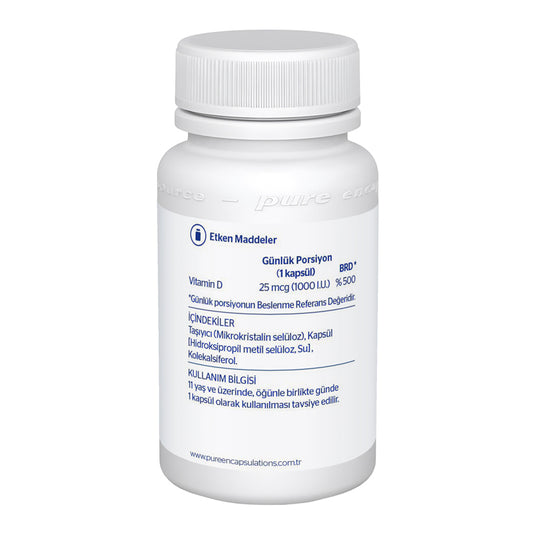Pure Encapsulations Vitamin D3 1000 IU 30 Capsules