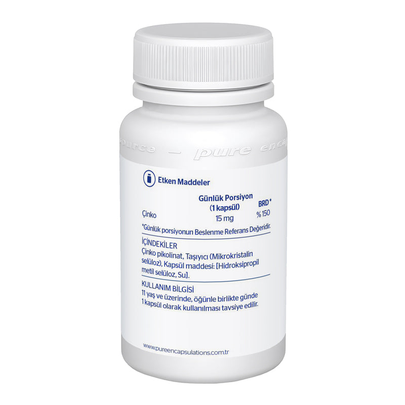 Pure Encapsulations Zinc 15 mg 30 Capsules