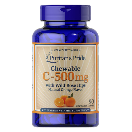 Puritan's Pride Vitamin C 500 mg 90 Chewable Tablets
