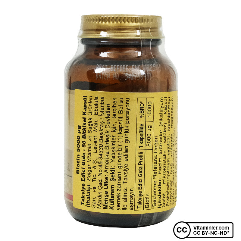 Solgar Biotin 5000 mcg 50 Capsules