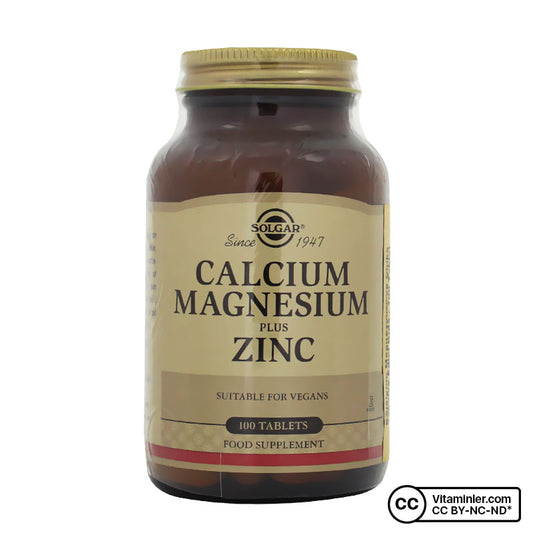 Solgar Calcium Magnesium Plus Zinc 100 Tablets