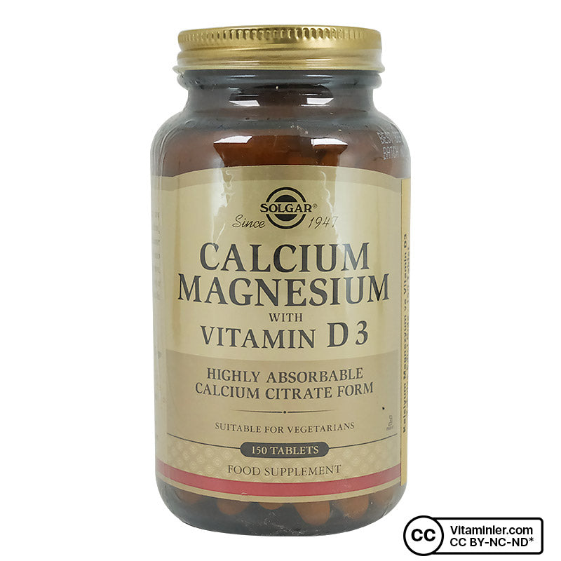 Solgar Calcium Magnesium with Vitamin D3 150 Tablets