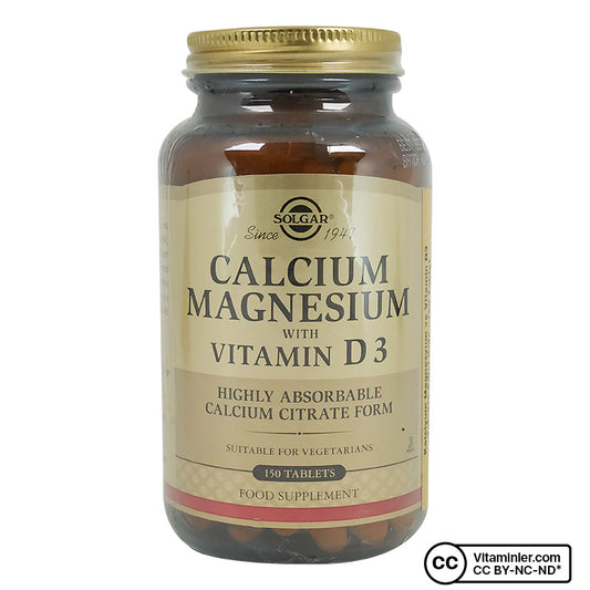 Solgar Calcium Magnesium with Vitamin D3 150 Tablets