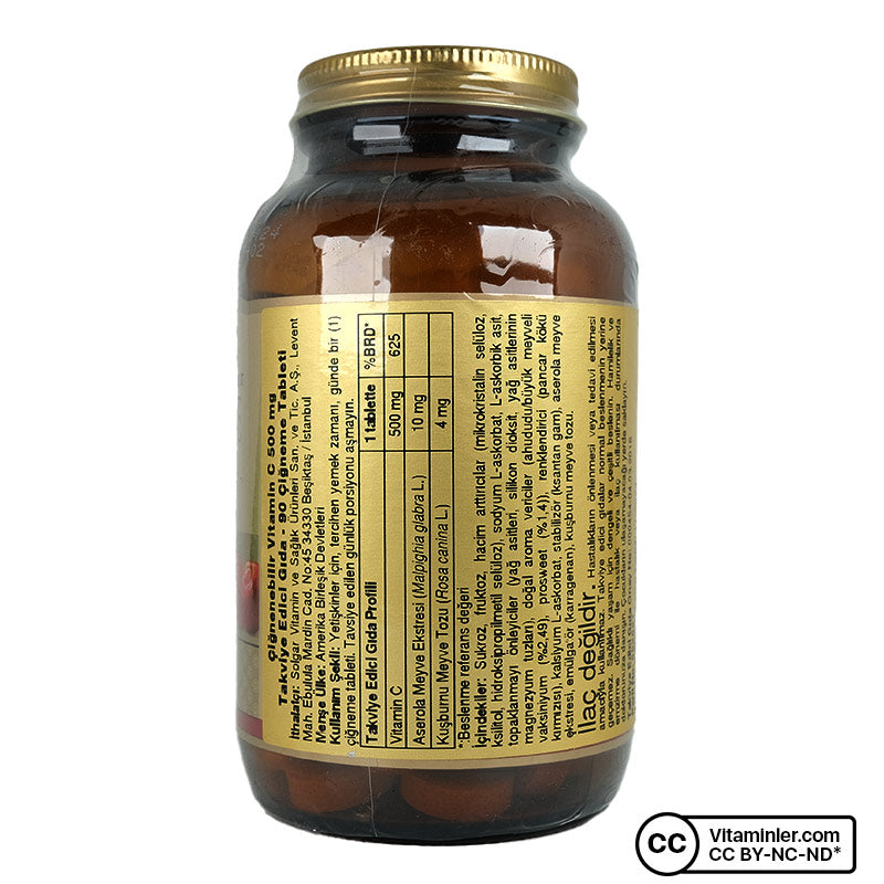 Solgar Chewable Vitamin C 500 mg 90 Tablets