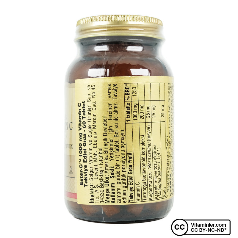 Solgar Ester-C Plus 1000 mg 60 Tablets