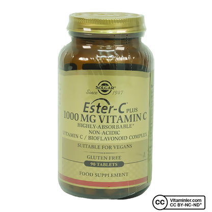 Solgar Ester-C Plus 1000 mg 90 Tablets